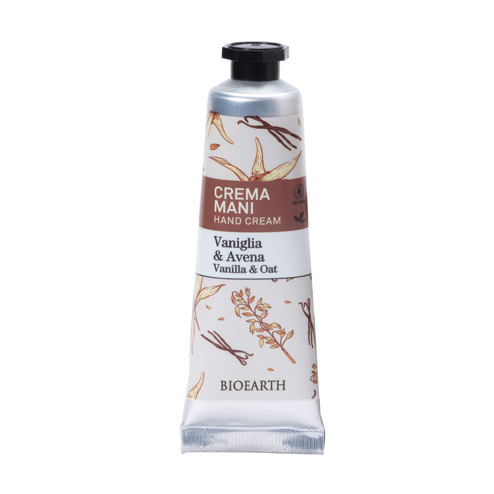 Крем для рук Bioearth Family Hand Cream Ваніль та овес, 30 мл
